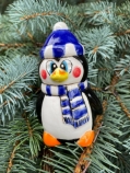 Игрушка на елку "Пингвин в шапке" - Авторские изделия ручной работы - заказать эксклюзивное изделие в интернет магазине. Екатеринбург. Приятные цены